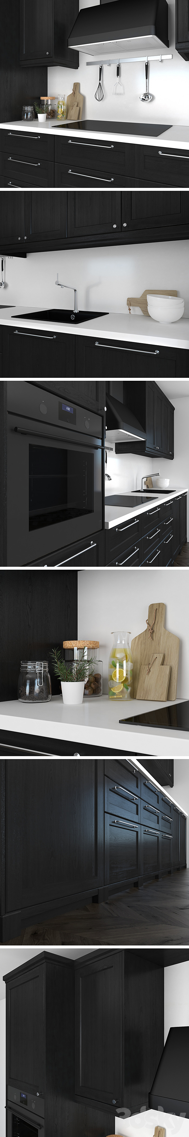 Kitchen Ikea Lerhuttan _ Lerhyttan (black stain). 3DSMax File - thumbnail 2