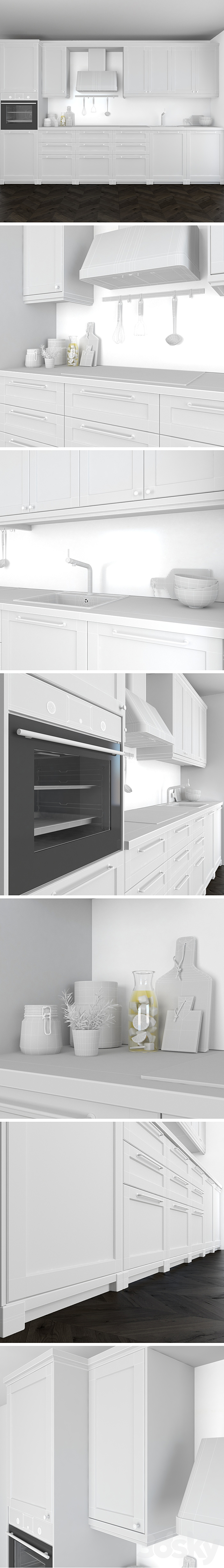 Kitchen Ikea Lerhuttan _ Lerhyttan (black stain). 3DSMax File - thumbnail 3