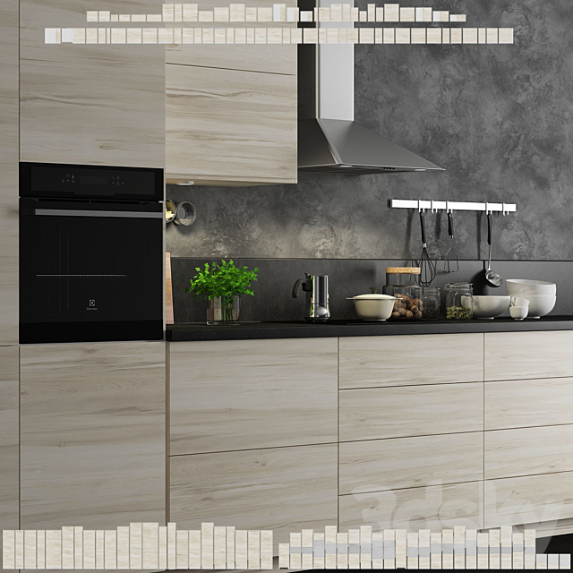 Kitchen Ikea Method Askersund. 3DSMax File - thumbnail 1