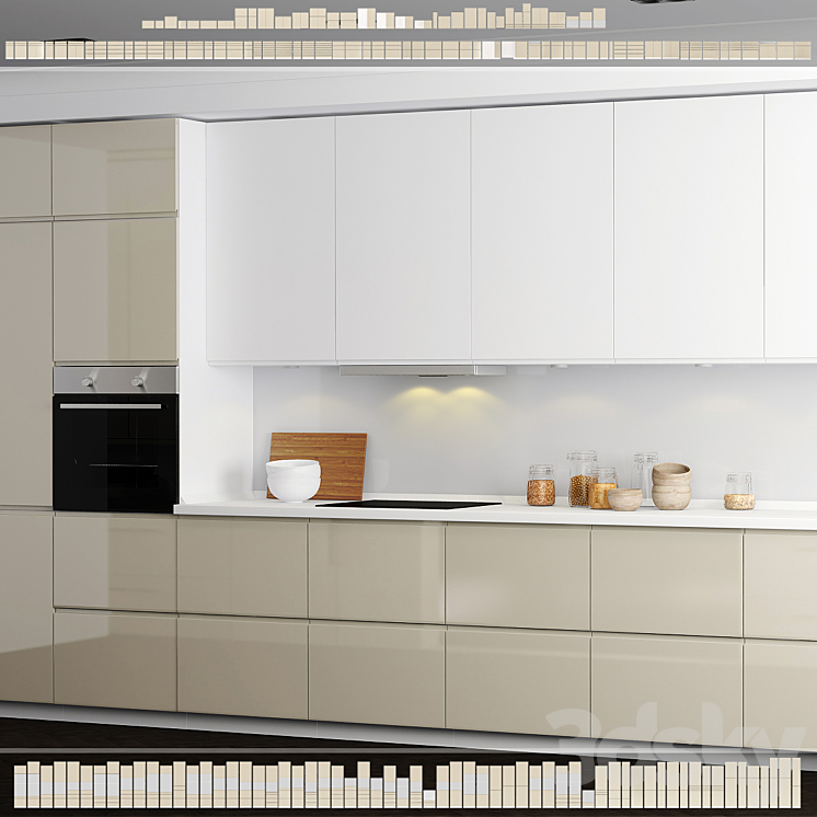 Kitchen IKEA Method \/ Vokstorp. 3DS Max - thumbnail 1