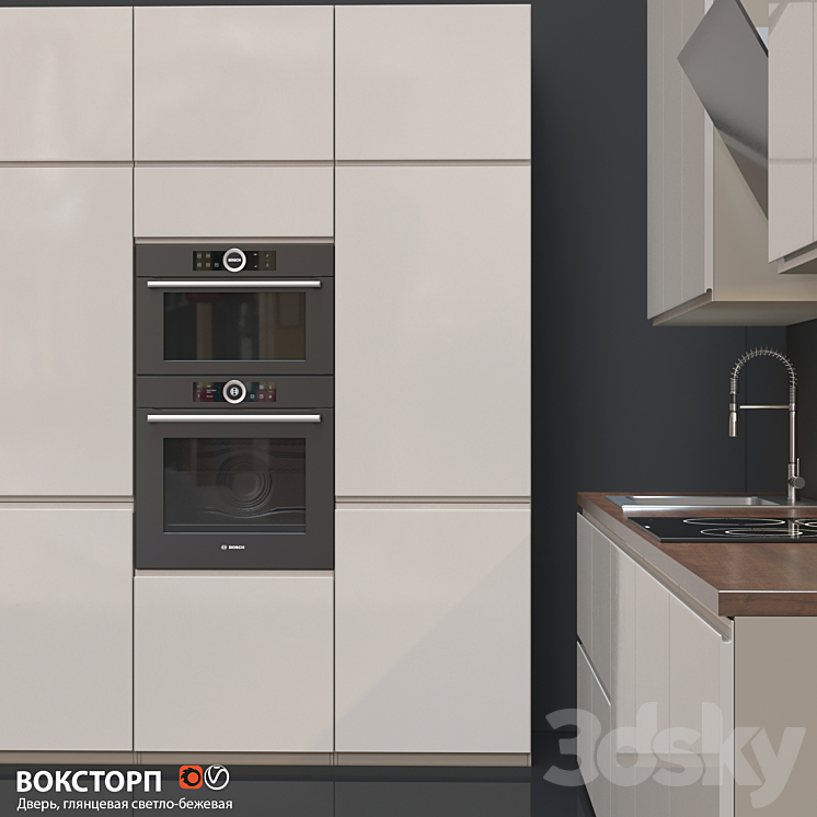 Kitchen IKEA VOKSTORP 3DS Max - thumbnail 2