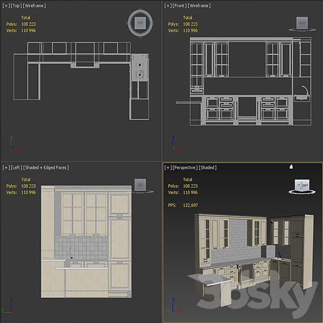 Kitchen imperial 3DSMax File - thumbnail 3