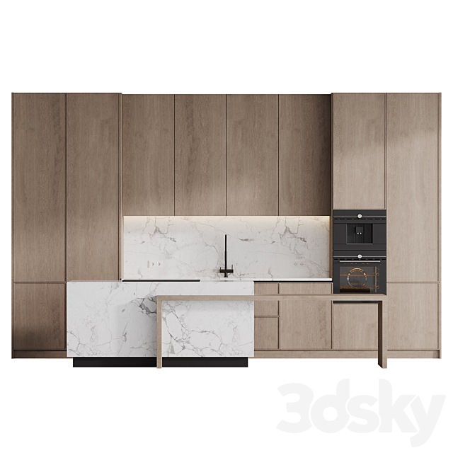 Kitchen in modern style 003 | modern kitchen 3DS Max Model - thumbnail 5