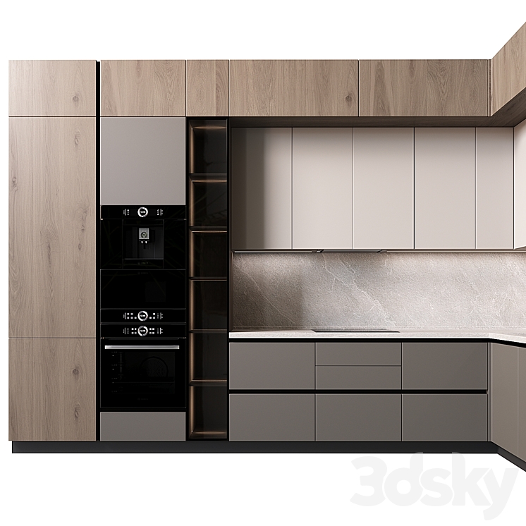 Kitchen in modern style 04 3DS Max - thumbnail 2