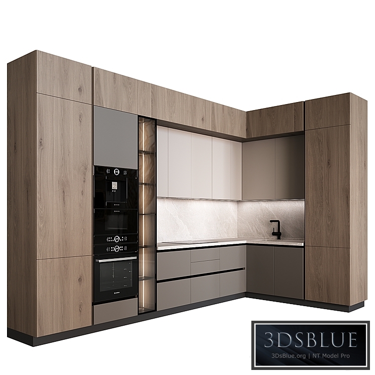 Kitchen in modern style 04 3DS Max - thumbnail 3