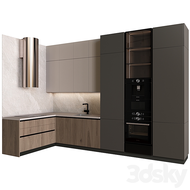 Kitchen in modern style 05 3DS Max Model - thumbnail 1