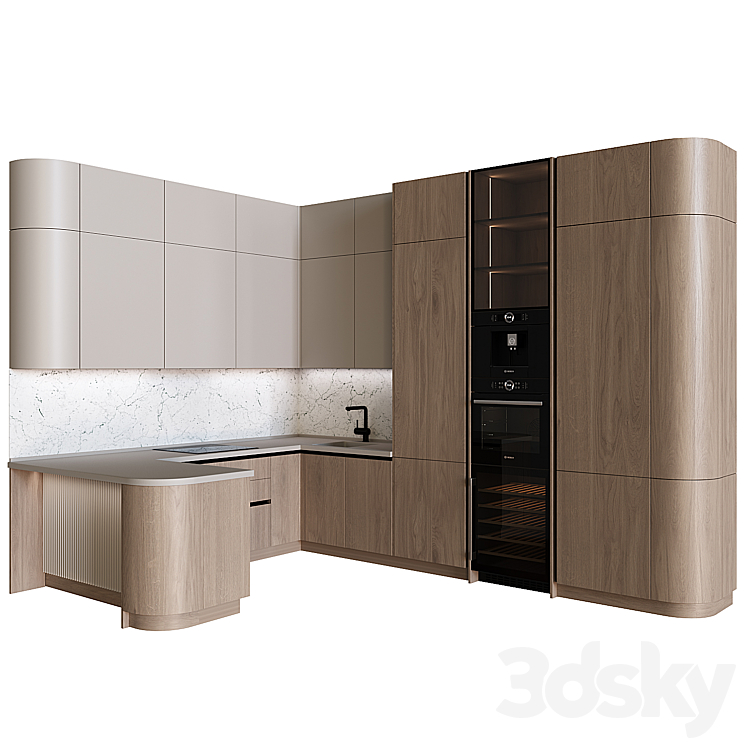 Kitchen in modern style 27 3DS Max Model - thumbnail 1