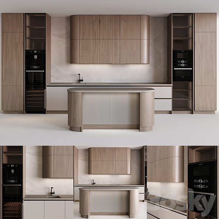 Kitchen in modern style 31 3DS Max Model - thumbnail 1