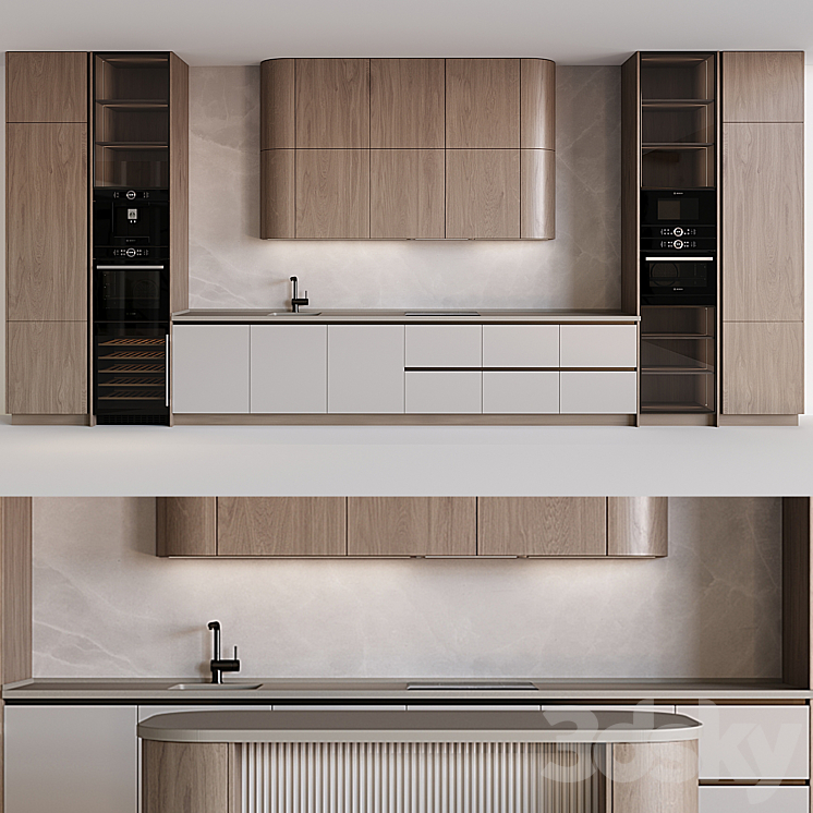 Kitchen in modern style 31 3DS Max Model - thumbnail 2