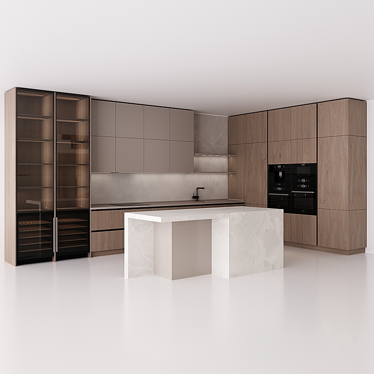 Kitchen in modern style 34 3DS Max Model - thumbnail 2