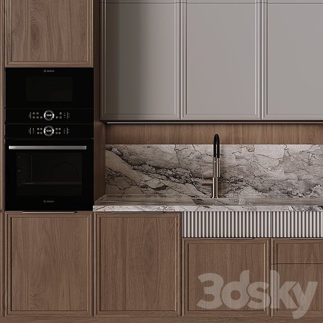 Kitchen in neoclassical style 48 3DS Max Model - thumbnail 4