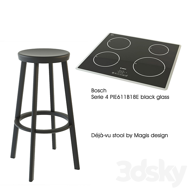 Kitchen island set 3DS Max Model - thumbnail 3