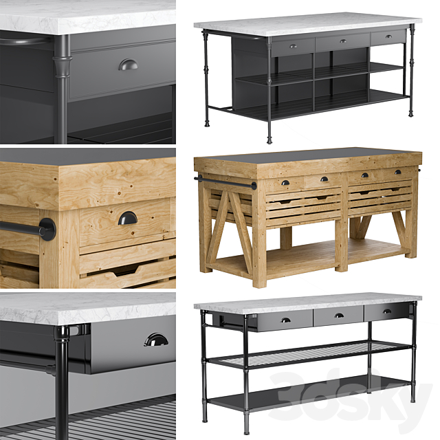 Kitchen Islands Set 1 3DSMax File - thumbnail 1