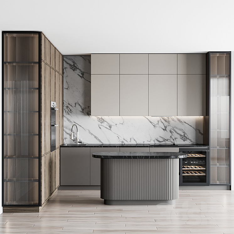 Kitchen Italian123 3DS Max Model - thumbnail 1