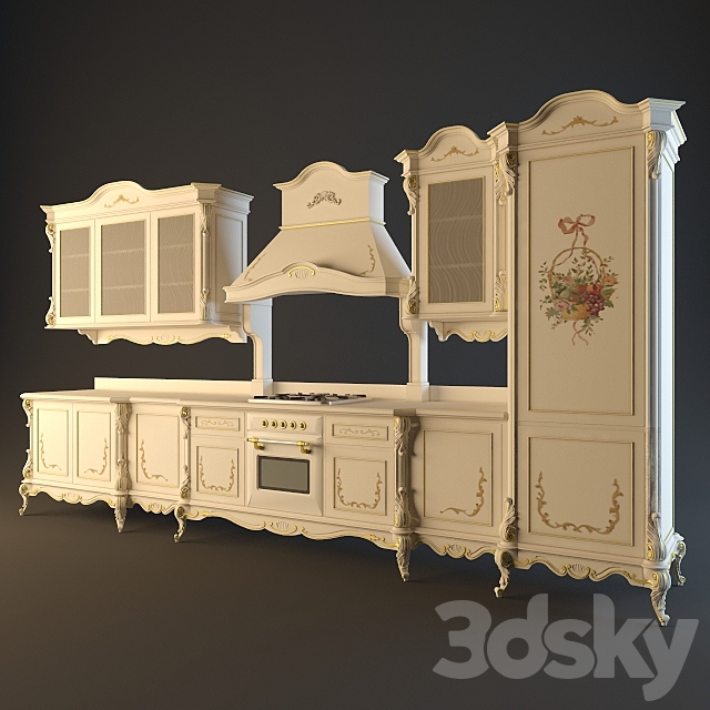 Kitchen Listino BAROCCINA 3DSMax File - thumbnail 1