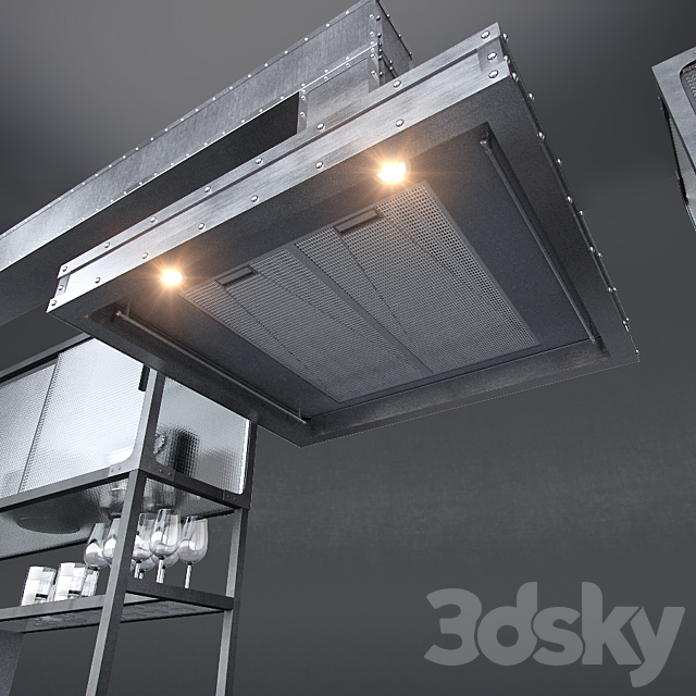 Kitchen Loft 3ds Max - thumbnail 3