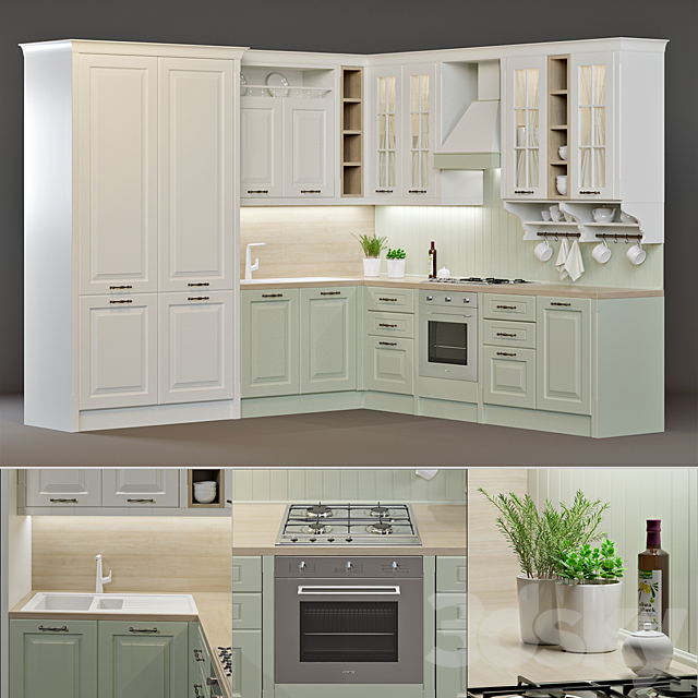 Kitchen Lorena Elegant 3DSMax File - thumbnail 1