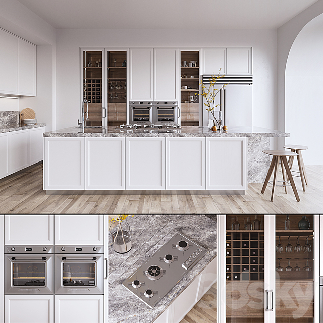 Kitchen L’ORIGINE Aeterna (vray GGX. corona PBR) 3DSMax File - thumbnail 1