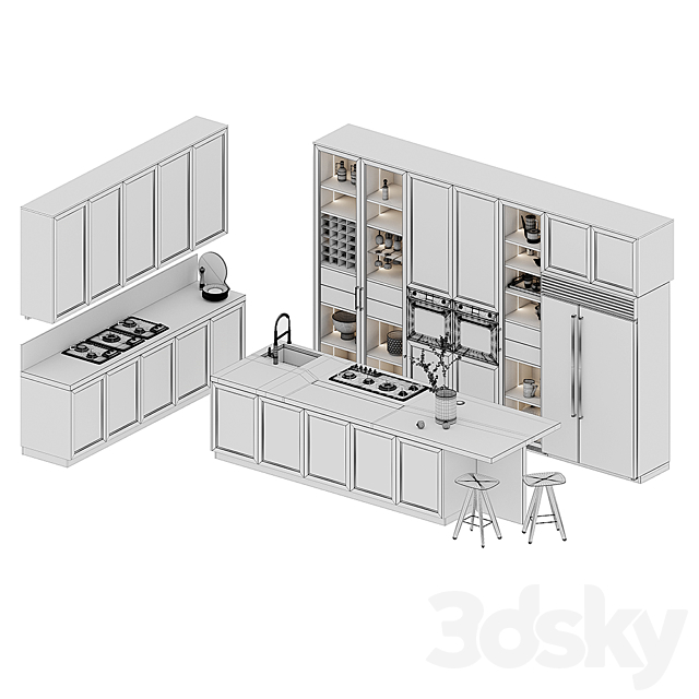 Kitchen L’ORIGINE Aeterna (vray GGX. corona PBR) 3DSMax File - thumbnail 3