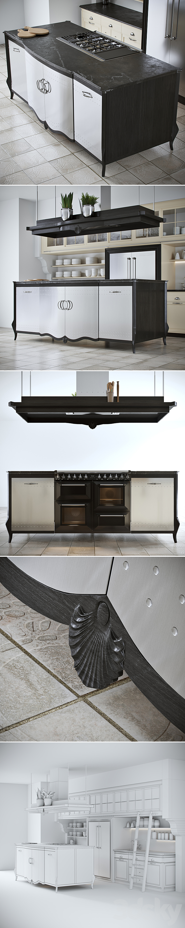 Kitchen Marci Cucine Opera New Classic 3DSMax File - thumbnail 3