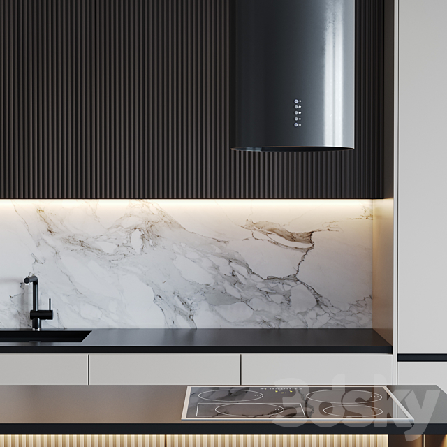 kitchen modern.001 3DS Max Model - thumbnail 2