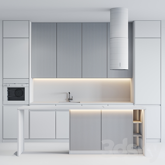 kitchen modern.001 3DS Max Model - thumbnail 6