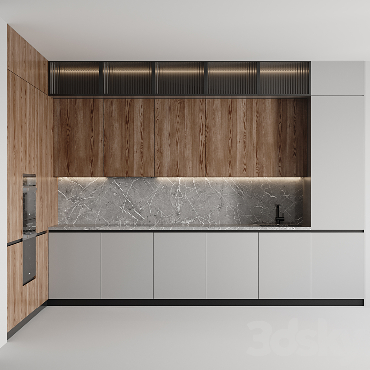 kitchen modern-002 3DS Max Model - thumbnail 2