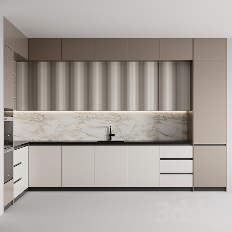 kitchen modern-004 3DS Max Model - thumbnail 2