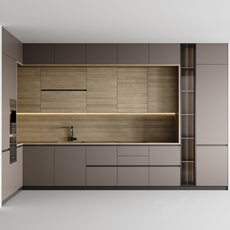 kitchen modern-009 3DS Max Model - thumbnail 2