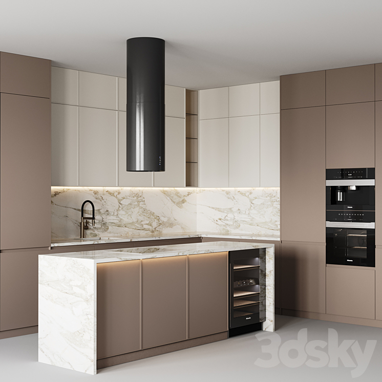 kitchen modern-019 3DS Max Model - thumbnail 2