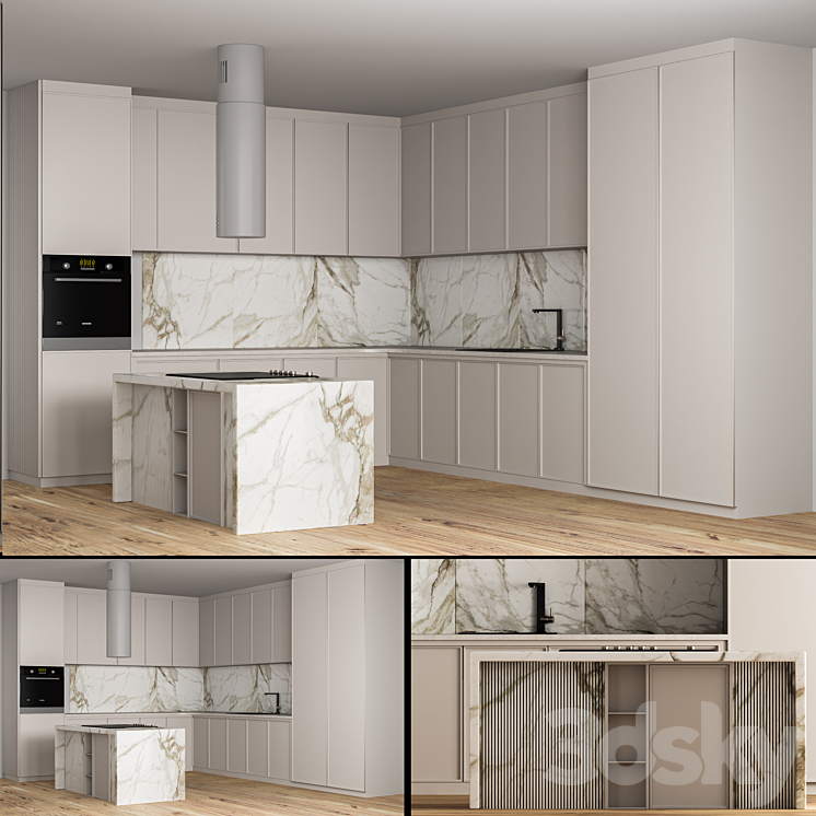 kitchen modern 04 3DS Max Model - thumbnail 2