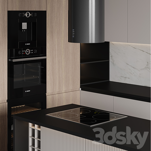 kitchen modern-042 3DS Max Model - thumbnail 3