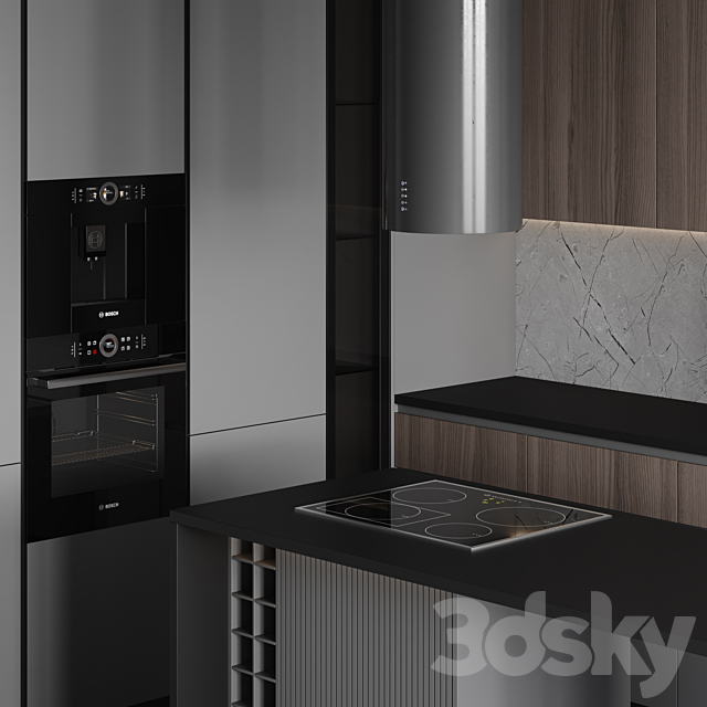 kitchen modern-048 3DS Max Model - thumbnail 3