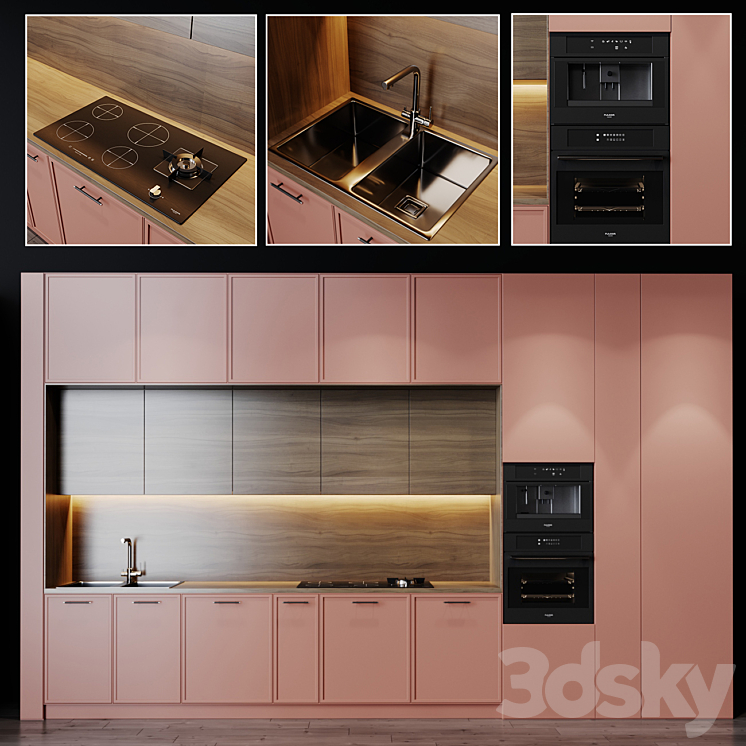 Kitchen Modern 10 3DS Max - thumbnail 1