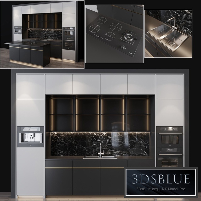 Kitchen modern 12 3DS Max - thumbnail 3