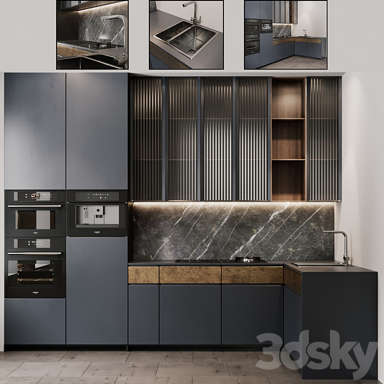 Kitchen modern 13 3DS Max - thumbnail 1