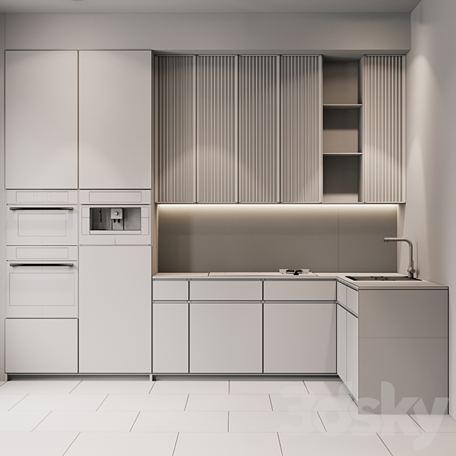 Kitchen modern 13 3DS Max Model - thumbnail 3