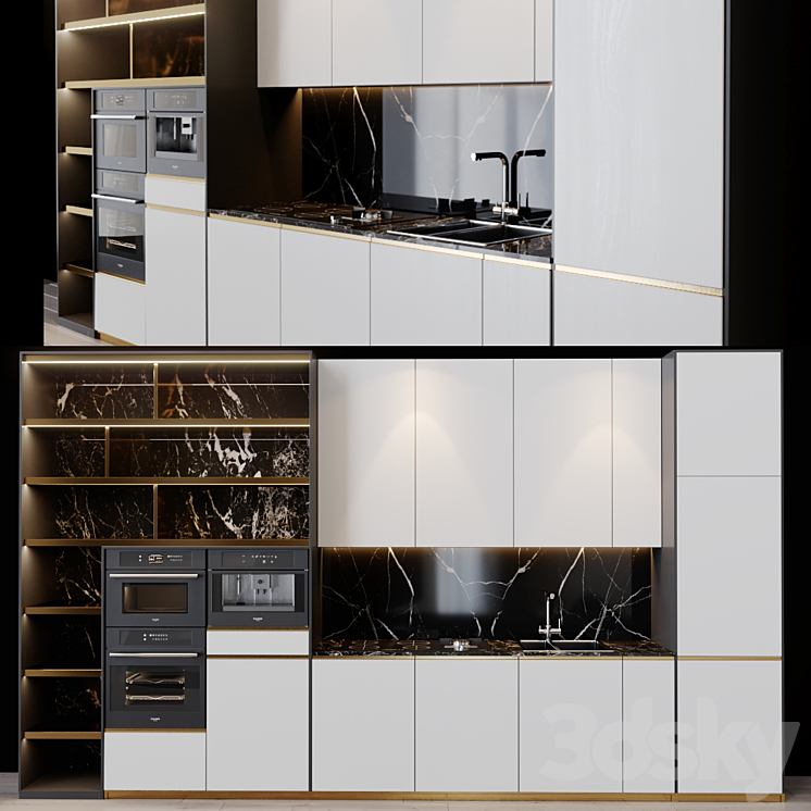 kitchen modern 16 3DS Max - thumbnail 1