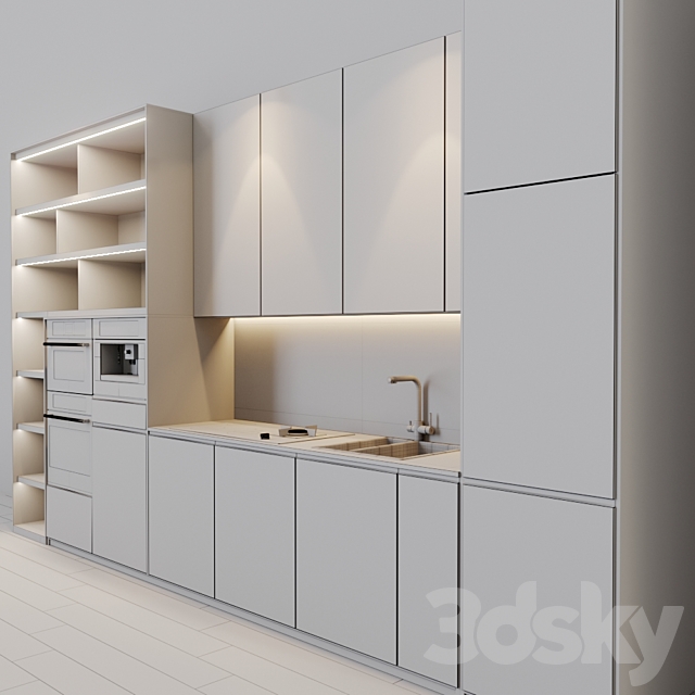 kitchen modern 16 3DS Max Model - thumbnail 4