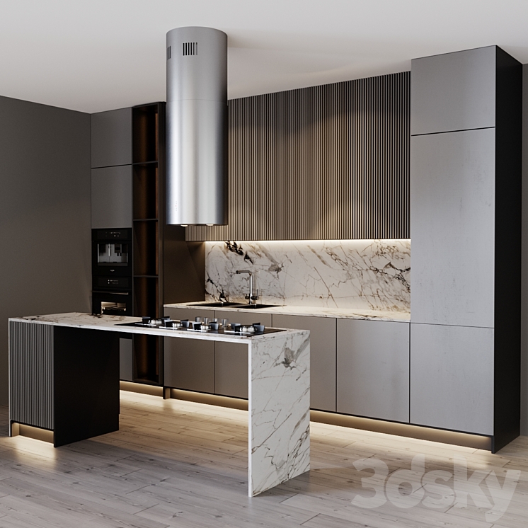 kitchen modern 17 3DS Max - thumbnail 2