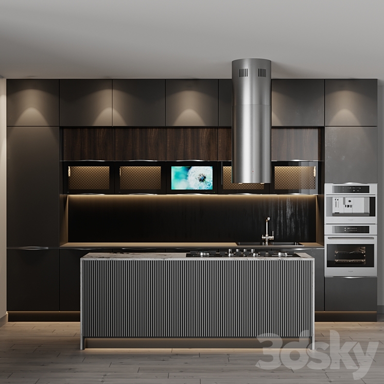 kitchen modern 19 3DS Max - thumbnail 1