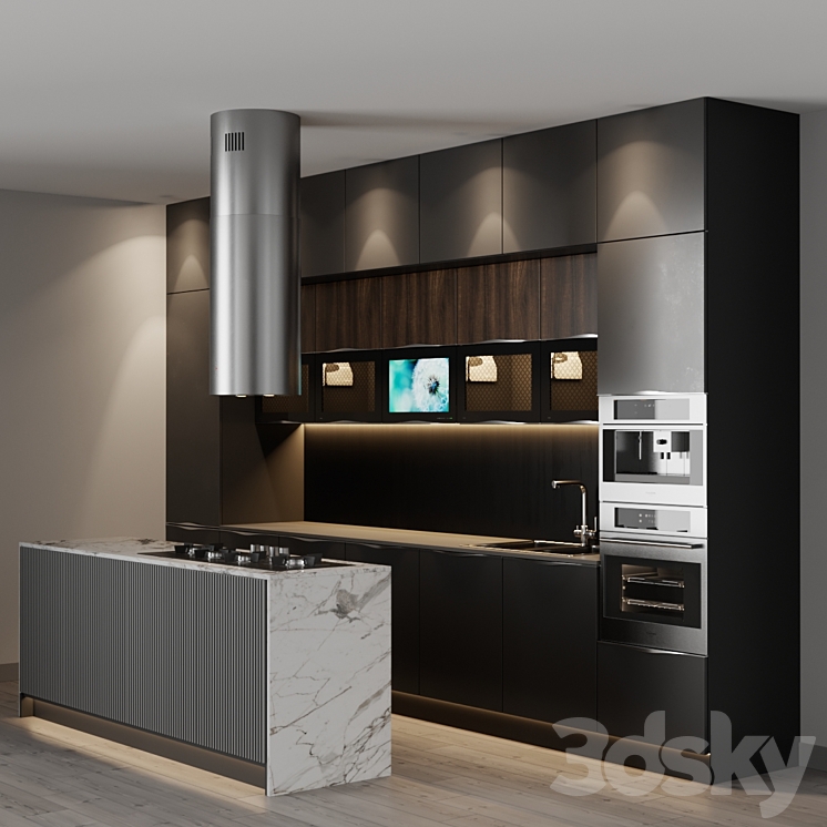 kitchen modern 19 3DS Max - thumbnail 2