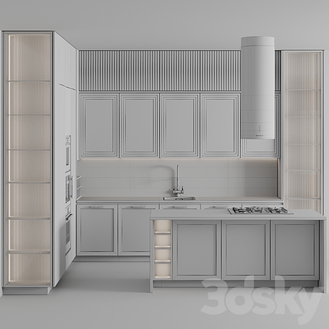 kitchen modern 275 3DS Max Model - thumbnail 6