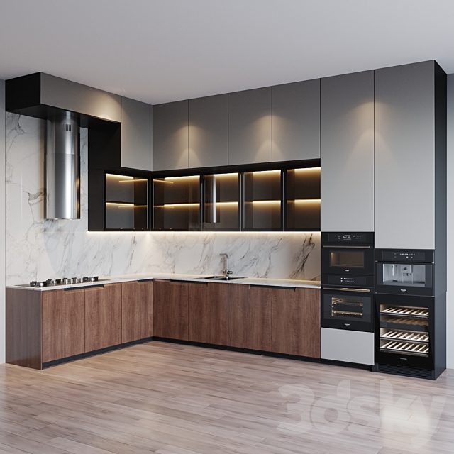 kitchen modern 28 3DS Max Model - thumbnail 2