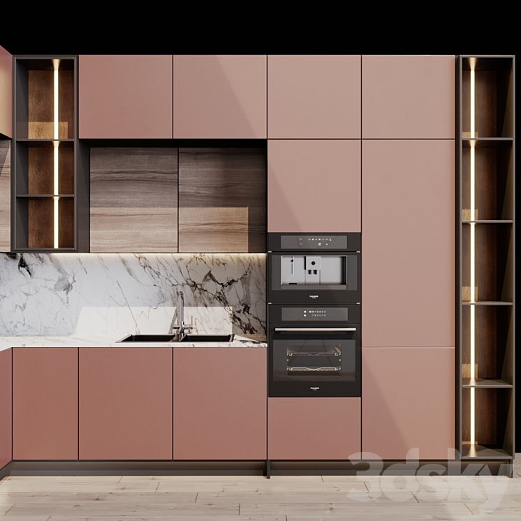 Kitchen Modern 3 3DS Max - thumbnail 2