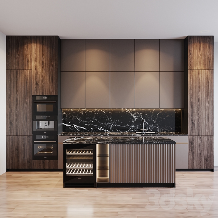 kitchen modern 30 3DS Max - thumbnail 1