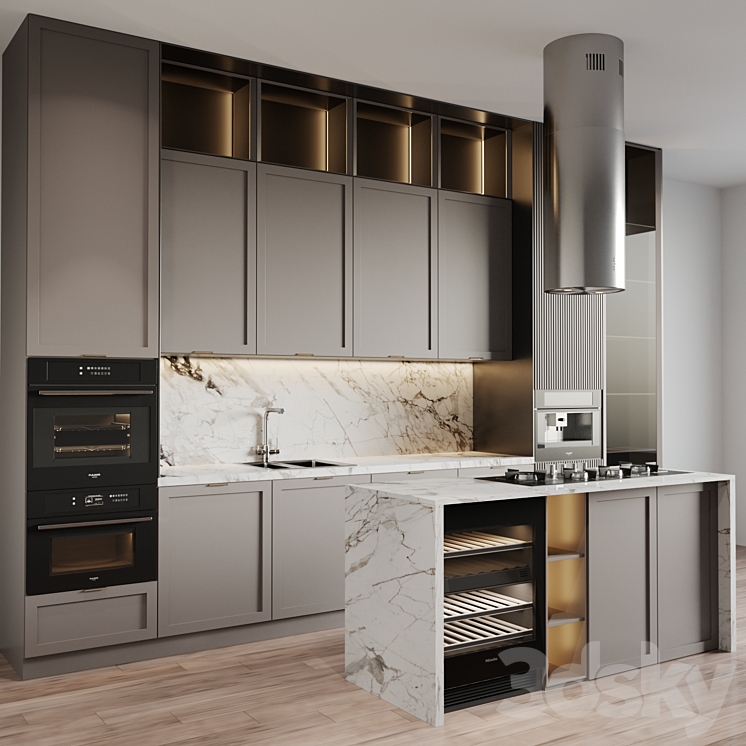 Kitchen modern 40 3DS Max Model - thumbnail 2