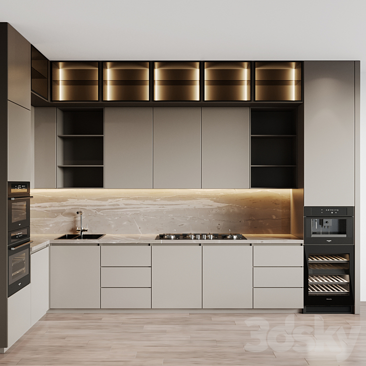 kitchen modern 42 3DS Max - thumbnail 1