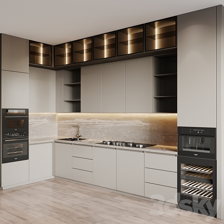 kitchen modern 42 3DS Max - thumbnail 2