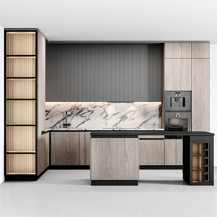 kitchen modern 48 3DS Max - thumbnail 1